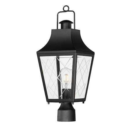 Maxim Lighting Storybook 1-Light Outdoor Post, Black 30360CLBK